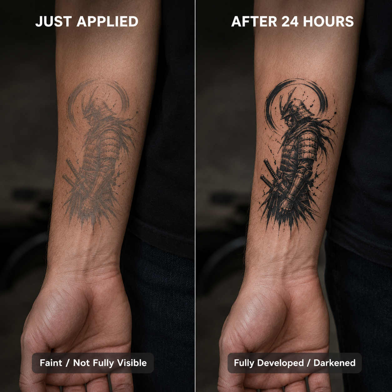 BeReal Tattoo – Small Size (2.5x2.5 inch) | Realistic Temporary Tattoo for Men & Women