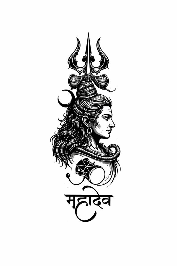 Cosmic Bholenath Tattoo