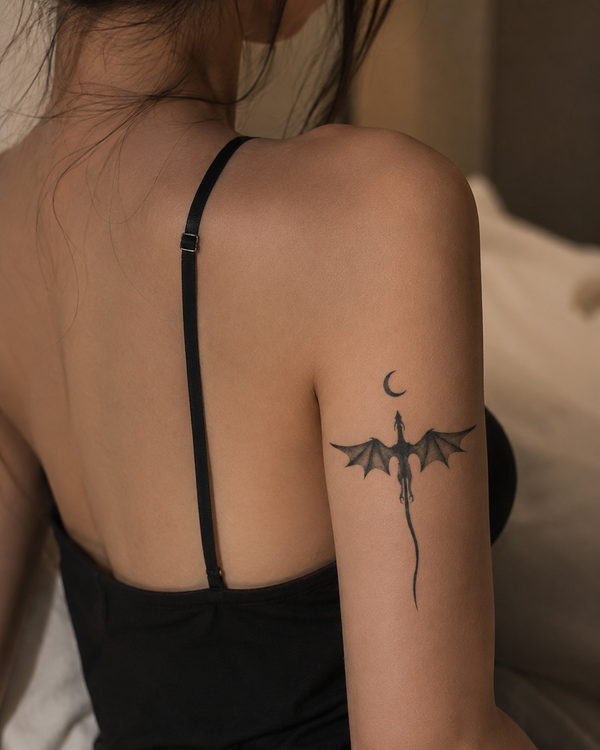 Moon Dragon Tattoo
