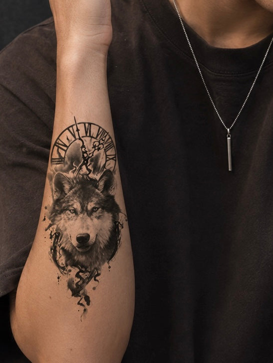 Lunar Wolf Tattoo