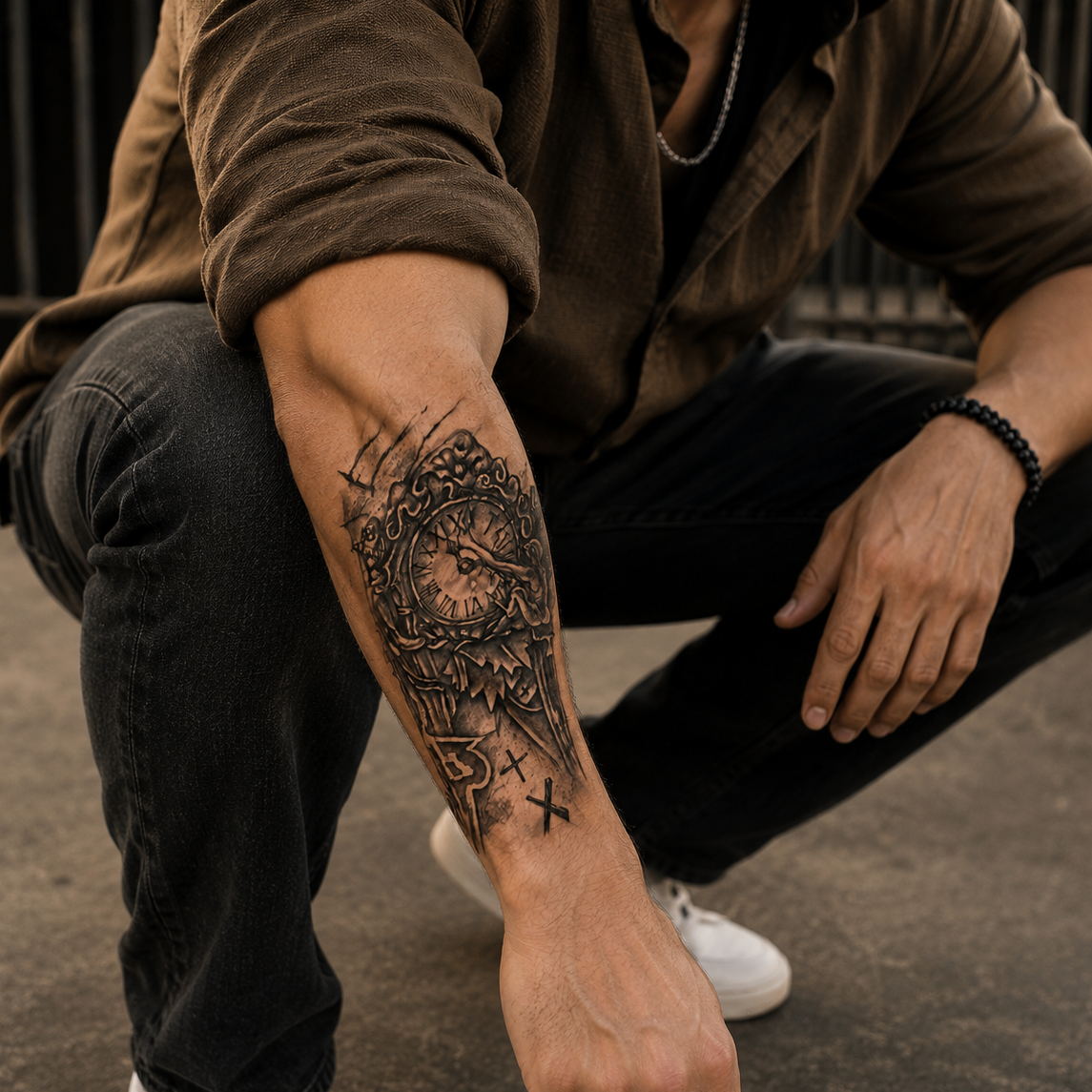 The Fallen Clock Tattoo