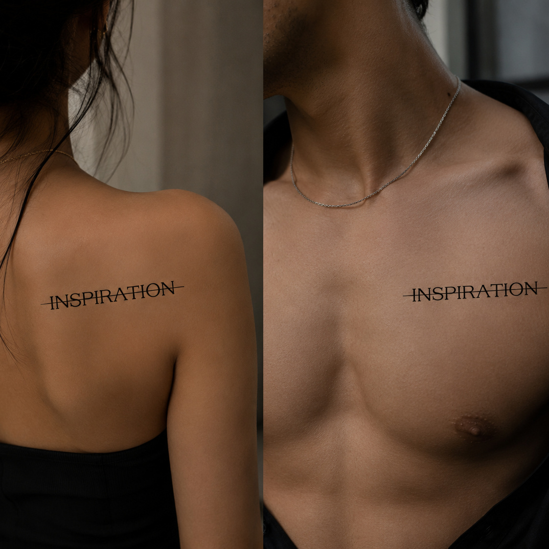Inspiration Text Unisex Tattoo